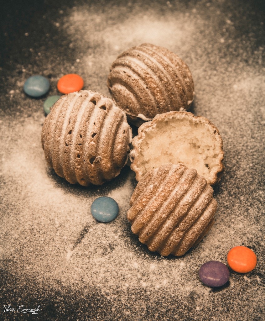 Waffle Balls, Waffelbällchen mit Puderzucker